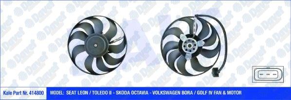 KALE 414800 Fan Motoru Vw Leon / Toledo Ii - Octavia - Bora / Golf Iv (100/60w 292mm) (Fan-Motor)